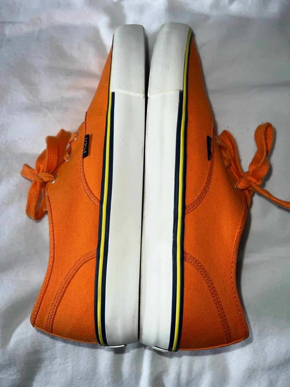 Polo by Ralph Lauren Orange Canvas Low-Top Sneakers “Size 15D”